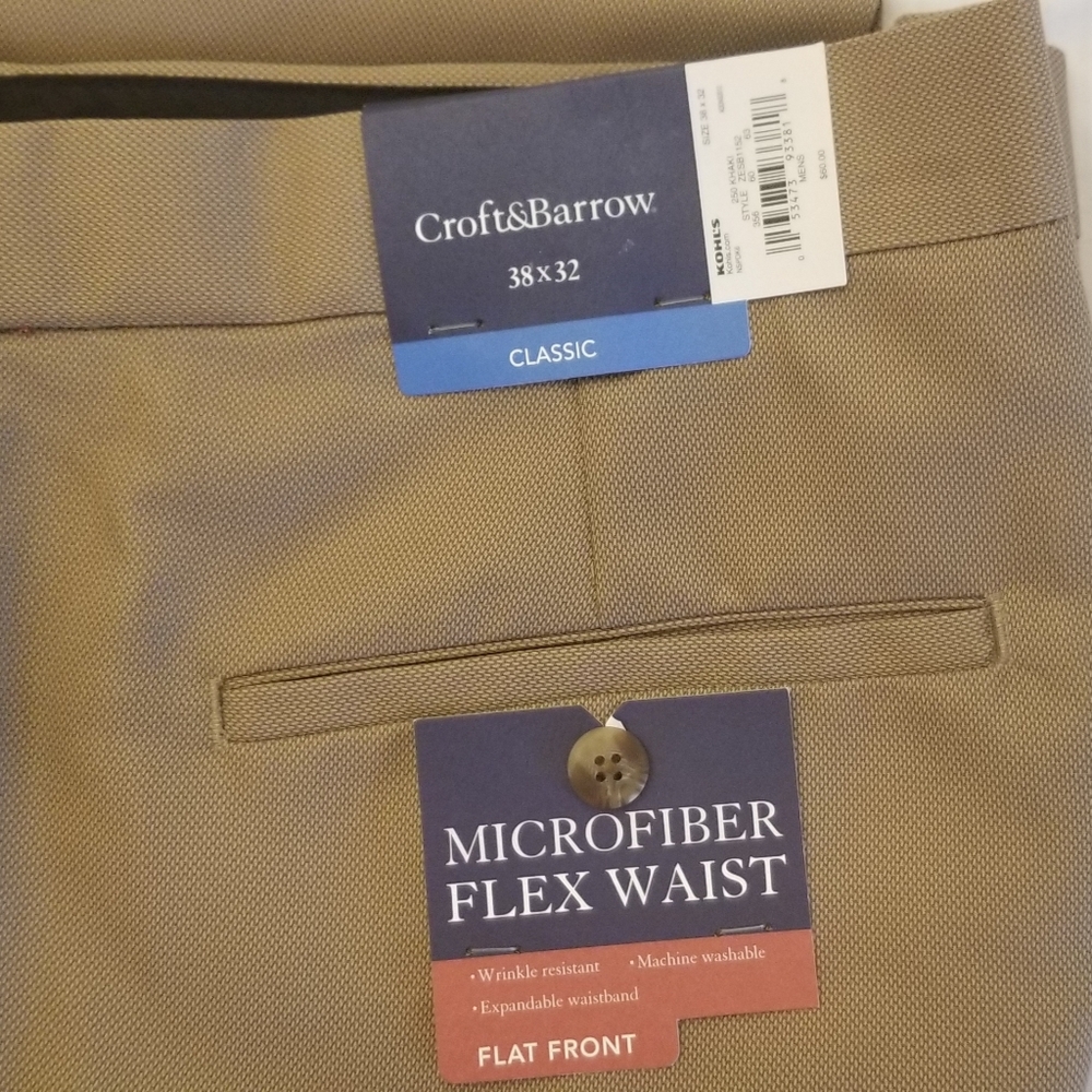 Microfiber Flat Front Slacks(3 pairs Available)